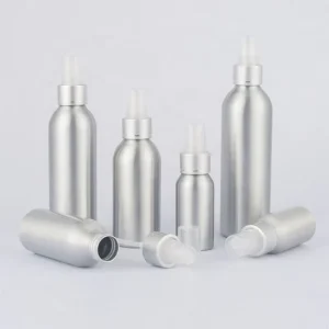 Empty Aluminum Cosmetic Packaging Water Lotion Bottle Metal Packaging 100ml 300ml 400ml 500ml Silver Alum Bottle With Screw Lid