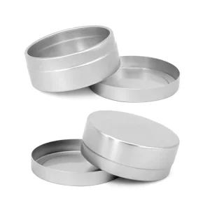 Empty Aluminum Jar Tin Can Boxes Multipurpose Cosmetic Containers Portable Metal Storage Vessels for Lip Balm