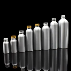 Empty Aluminum Perfume and Shampoo Bottles 100ml 150ml 250ml with Screw Cap