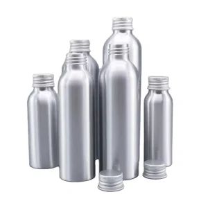 Empty Cosmetic Aluminum Bottle with Screw Cap 30ml 50ml 100ml 200ml 300ml 500ml 1000ml