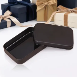 Empty Custom Printed Small Tinplate Jewelry Storage Gift Box