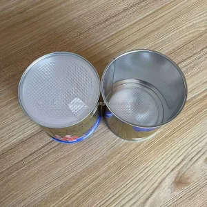 Empty Customized Silver Round Tin Cans for Food Grade Canned Fruits Vegetables Meat With Easy-pull Cover Metal Lid