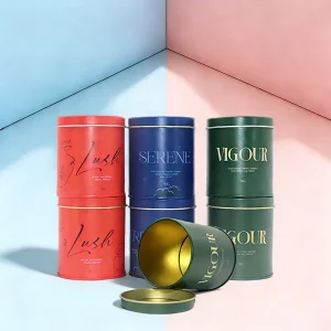 Empty Cylinder Spices Tea Coffee Beans Storage Tin Metal Can Party Favors Gift Tea Tin Storages Box