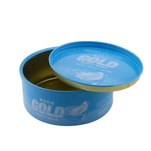 Empty Eco friendly Tinplate Cylinder Wax Packaging Tin Can with Customized Size & Printing for Car Wax