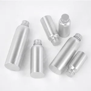 Empty Essential Oil Fragrance Oil Packing 50ml 100ml 200ml 250ml 500ml Sliver Aluminum Bottle with Pump
