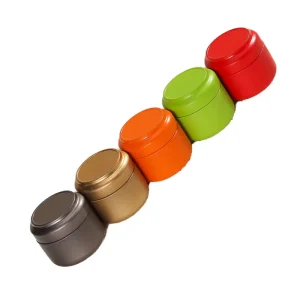 Empty Matcha Metal Tin Can With Screw Top for Tea Custom Round Metal Tin Can Chocolate Tin Box With Lid for Cookies Food