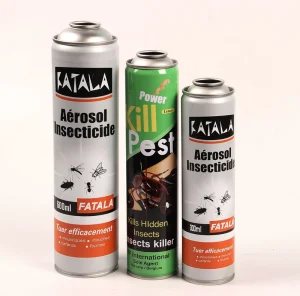Empty Metal Round Premium Tin Cans Aerosol Insecticidal Spray Canister