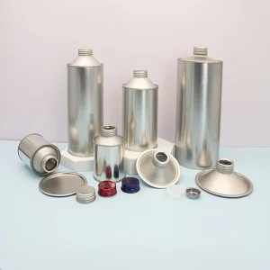 Empty Metal Round Tin Cans Brake Oil Bottle Metal Top Cone Brake Fluid Oil Cans Lubricating Oil Tin Cans for DOT3 Package