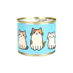 Empty Pet Food Tinplate Can Matte Finish Round Cat Food Packaging for Wet Shredded Food