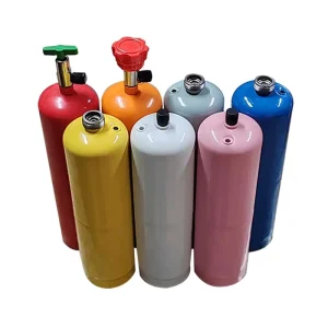 Empty R134a Refrigerant Gas Cylinder 1000g DC03 ST12 CGA600 Thread 1L Capacity 18 Bar Working Pressure