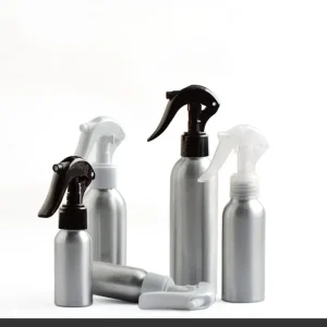 Empty Refillable Aluminum Trigger Spray Bottle, Fine Mist, 100ml 250ml