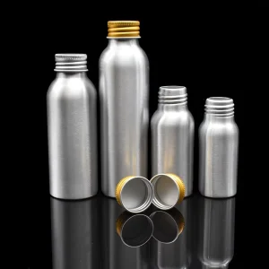 Empty Refillable Silver Aluminum Essential Oil and Lotion Bottles 50ml 100ml 120ml 150ml