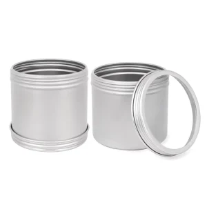 Empty Round Screw Lid Aluminum Jars & Metal Tins Multipurpose Packaging Cans for Cosmetic Cream Candy and Daily Storage