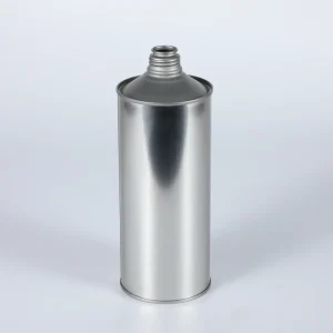 Empty Round Screw-Thread Tinplate Can for Automotive Brake Fluid, Custom Logo Printing