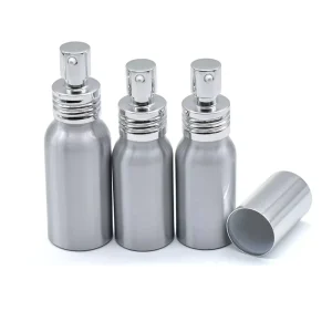 Empty Silver Aluminum Empty Cosmetic Spray Bottle 30ml 50ml 100ml 120ml 150ml 200ml 250ml 500ml Refillable Lotion Pump Dispenser