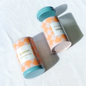 Empty Tall Round Tea Candy Metal Tin Box With Airtight Lid Metal Coffee Bean Nuts Tin Metal Can