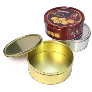 Empty Tin Cans Gift Box Reusable Metal Tins Large Round Coffee Candies Metal Cans for Biscuits Cake Metal Packing Box