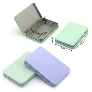 Empty Two Pieces Mint Storage Metal Tin Box Metal Tinplate Cigrate Case With Hinged Lid Cigar Tin Case for Tobacco
