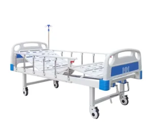 Epoxy Coated Cold rolling Steel ABS Two Functions 2 Cranks Manual Clinic Medical Hospital Bed