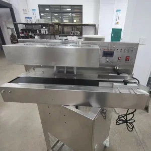 Equipped with Conveyor Belt Small Lot Production Automatic Desktop Aluminum Foil Sealer Bottle Sealing Machine