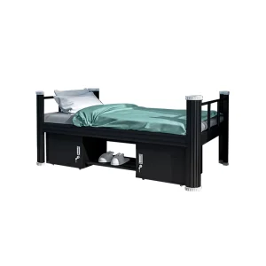 Extra-large Storage Steel Single Bed with Durable Storage Cabinet Suitable for Dormitories Apartments or Hotels