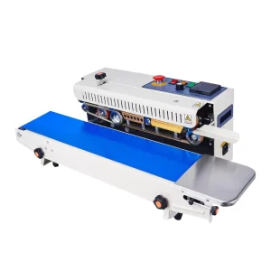 FR-700 Continuous Heat Sealing Machine with Date Printing for Plastic and Paper Bags