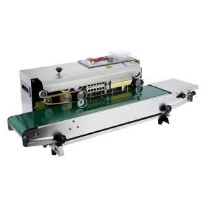 FR-770 Continuous Heat Sealing Machine for Paper and Plastic Bags, Horizontal and Vertical