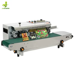FR 900 Automatic Continuous Aluminum Foil and Plastic Pouch Band Heat Sealing Machine for Food Packaging