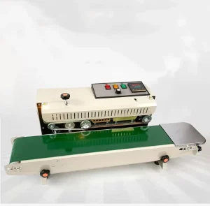 FR-900 Continuous Plastic Film Sealing Machine for Pouches and Bags, Semi-Automatic Heat Sealer