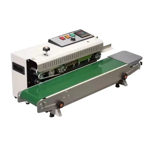 FR 900 Electric Continuous Band Sealing Machine Automatic Heat Sealer Suitable for Plastic Bags Food Beverages and Clothing
