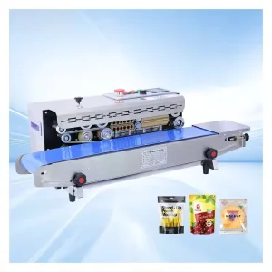 FR-900 Stainless Steel Continuous Film Sealing Machine for Plastic Bags and Aluminum Foil