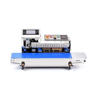 FR1600 Continuous Band Sealer Industrial Bag Sealing Machine for Plastic Bags High Speed Automatic Pouch Sealer