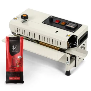 FR550 Fully Automatic Mini Continuous Band Sealer for Plastic and Aluminum Foil Bags