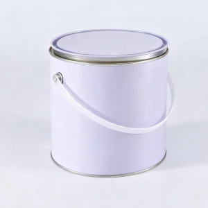 FURUN Personalized 3L Tin Can with Handle Glossy Finish Screw Cap Chemical Metal Cans Reagent Lubricant Coating Paint Packaging