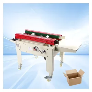 FX50 50cm Wide Belt Driven Semi Automatic Case Box Cold Sealing Wrapping Machine with Engine High Efficiency