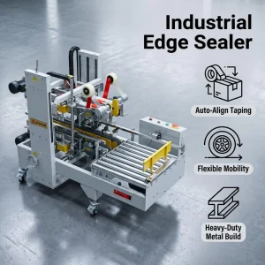 FXJ-5050H Auto Carton Corner Sealing Equipment for Corrugated Cartons with Adjustable Width System