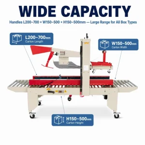 FXJ-5050Z Carton Sealer with Flap Folding and No-Manual-Folding Operation