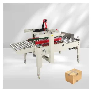FXJ4030V Automatic Carton and Case Cold Sealing Machine with Rotary Table and Adjustable Height
