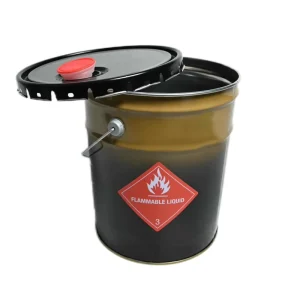 Factory 19L 20L Metal Cans Tin Pail with Flower Cover Handle Empty Barrel Metal Bucket for Paint Oil Glue Chemical Packaging Box