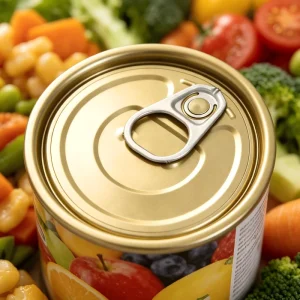 Factory 211# 65.3 mm TFS Gold Coated Aluminum Paste Chrome EOE Easy Open Can Covers Food Grade