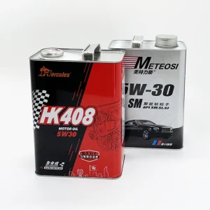 Factory 4L Rectangular Tinplate Engine Oil Empty Packaging Can with Screw Cap Offset Printing and Custom Logo