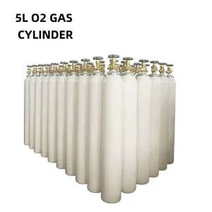 Factory 5L Seamless Steel Medical Oxygen Cylinder 150bar ISO9809 TPED for Hospital and Home Emergency Use