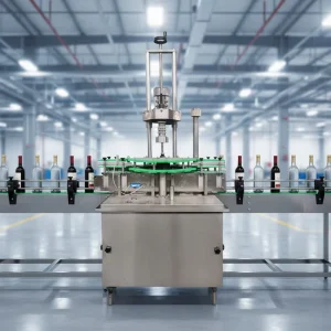 Factory Automatic Single-Head Aluminum Foil Jar Sealing Machine for Wine Bottles with Liquid Filling and Capping