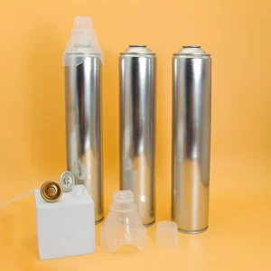 Factory Custom Logo Empty Round Metal Oxygen Aerosol Tin Can with Plastic Mask for Gas Packaging