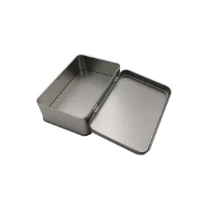Factory Custom Logo-Printed Rectangular Metal Tin Gift Box