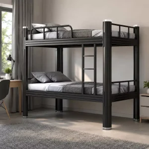 Factory Custom Metal Bunk Bed for School Dorm Hostel and Camp Projects with OEM ODM Steel Frame Production and Bulk Supply