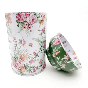 Factory Custom Metal Can Empty Metal Tin Box OEM ODM Available Tea Cookie Round Tin Box for Gift