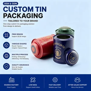 Factory Custom Printed Round Metal Tin Can Tinplate Container for Tea Leaves and Loose Leaf Tea Packaging