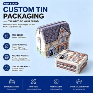 Factory Custom Printed Tinplate Christmas Gift Box