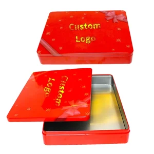 Factory Custom Rectangular Tinplate Candy and Chocolate Tin Box